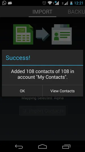 Contacts Import